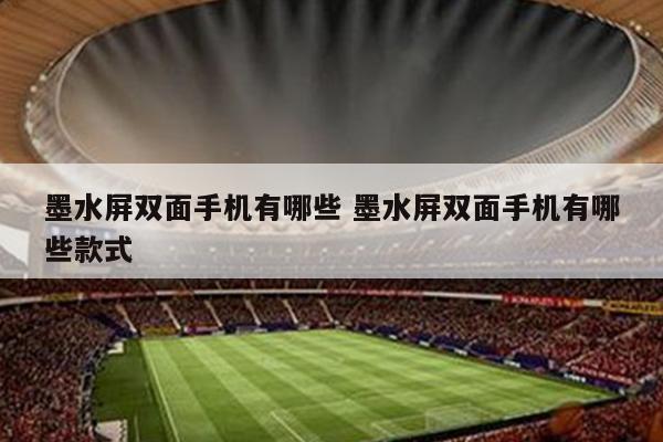 墨水屏双面手机有哪些 墨水屏双面手机有哪些款式