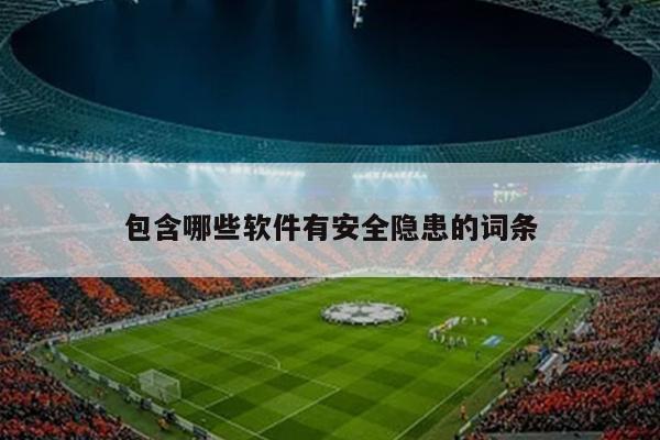 包含哪些软件有安全隐患的词条
