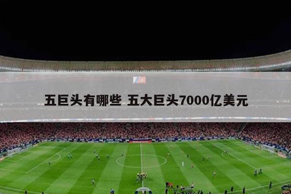 五巨头有哪些 五大巨头7000亿美元