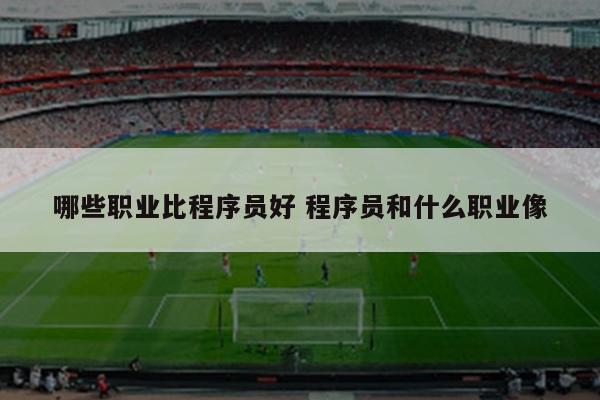 哪些职业比程序员好 程序员和什么职业像