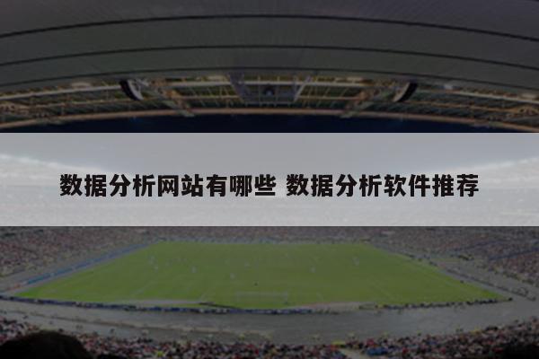 数据分析网站有哪些 数据分析软件推荐