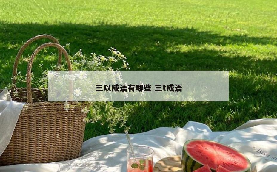 三以成语有哪些 三t成语