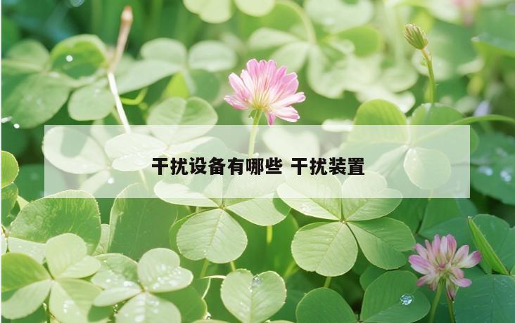 干扰设备有哪些 干扰装置