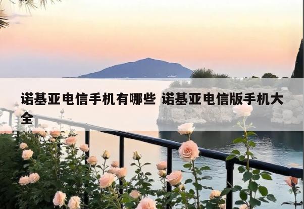 诺基亚电信手机有哪些 诺基亚电信版手机大全