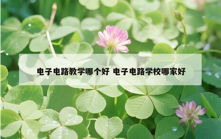 电子电路教学哪个好 电子电路学校哪家好