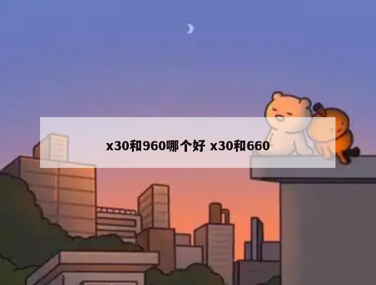x30和960哪个好 x30和660