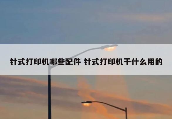 针式打印机哪些配件 针式打印机干什么用的