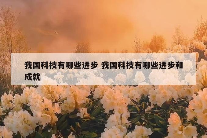 我国科技有哪些进步 我国科技有哪些进步和成就