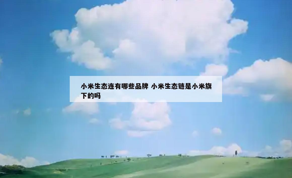 小米生态连有哪些品牌 小米生态链是小米旗下的吗