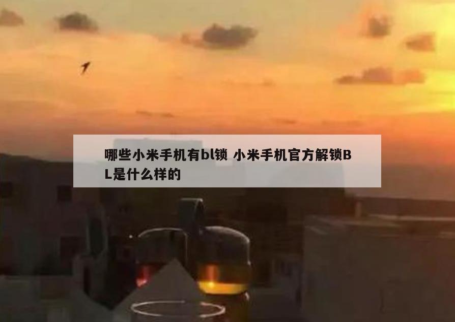 哪些小米手机有bl锁 小米手机官方解锁BL是什么样的