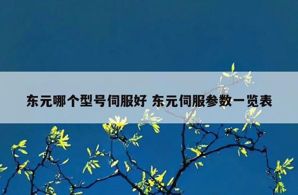 东元哪个型号伺服好 东元伺服参数一览表