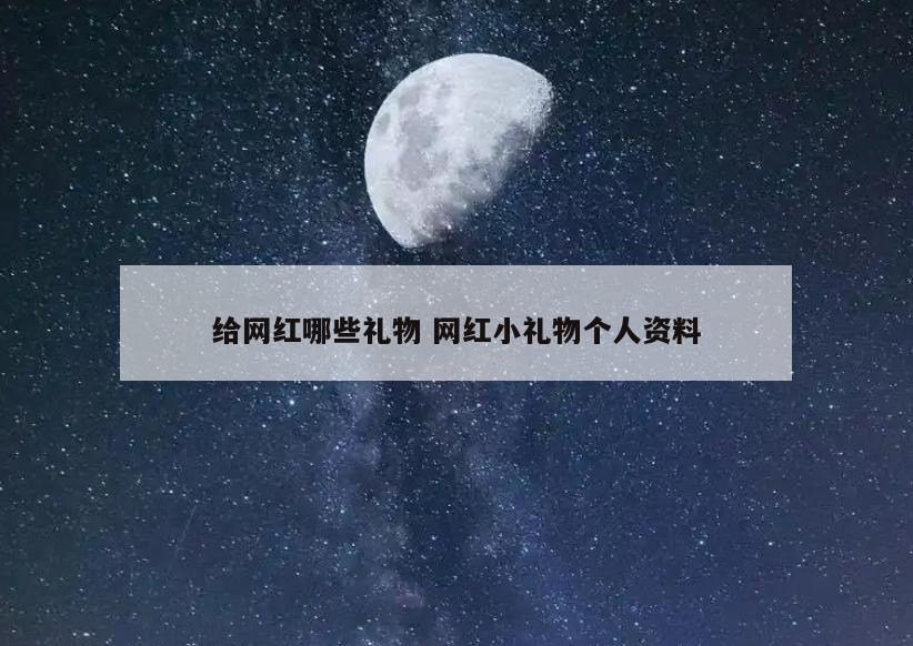 给网红哪些礼物 网红小礼物个人资料
