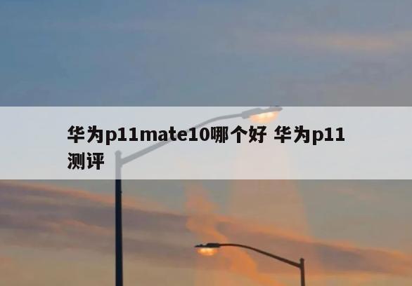 华为p11mate10哪个好 华为p11测评
