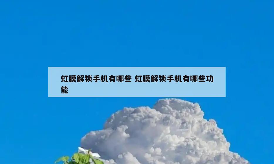 虹膜解锁手机有哪些 虹膜解锁手机有哪些功能