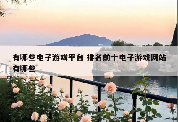 有哪些电子游戏平台 排名前十电子游戏网站有哪些