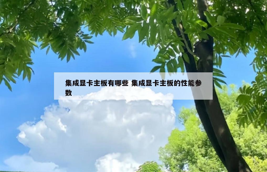 集成显卡主板有哪些 集成显卡主板的性能参数